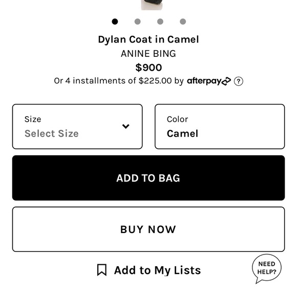 ANINE BING Dylan Coat in Camel - Picture 7 of 7